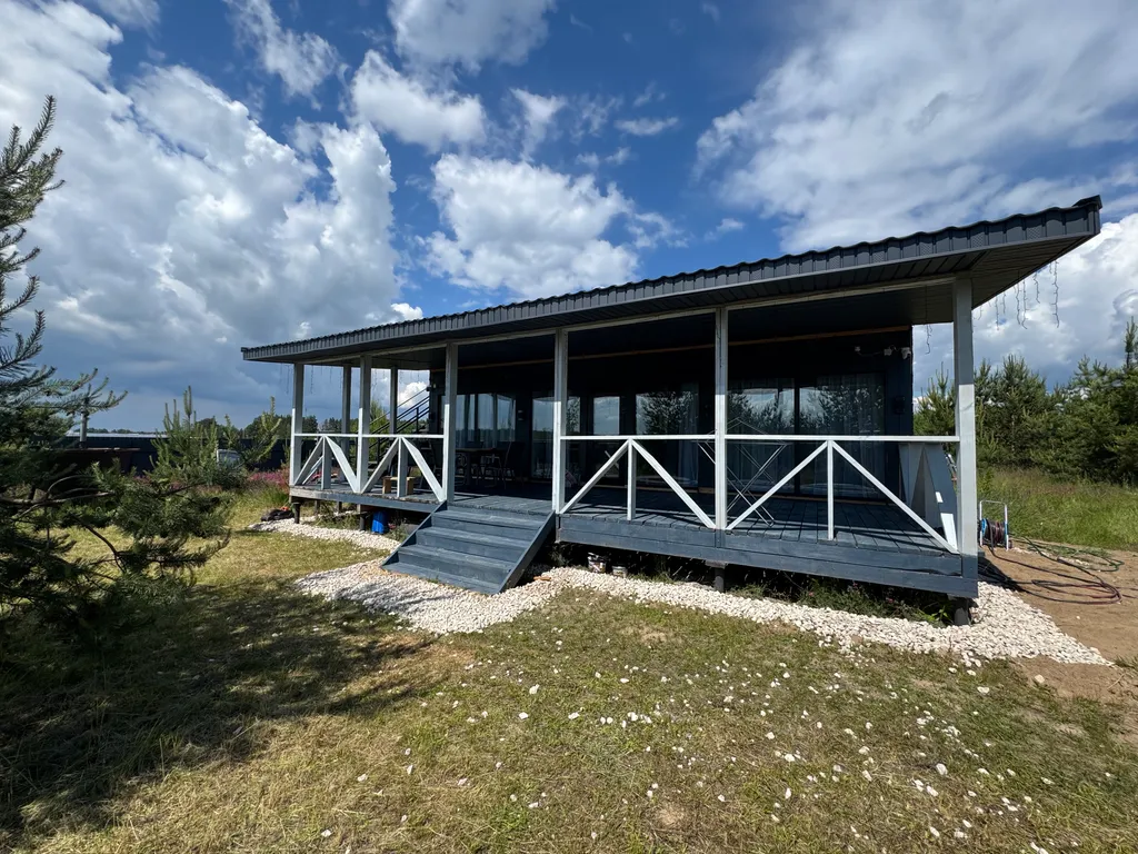 Дом 135m2 — чан на дровах, бассейн, панорамная веранда
