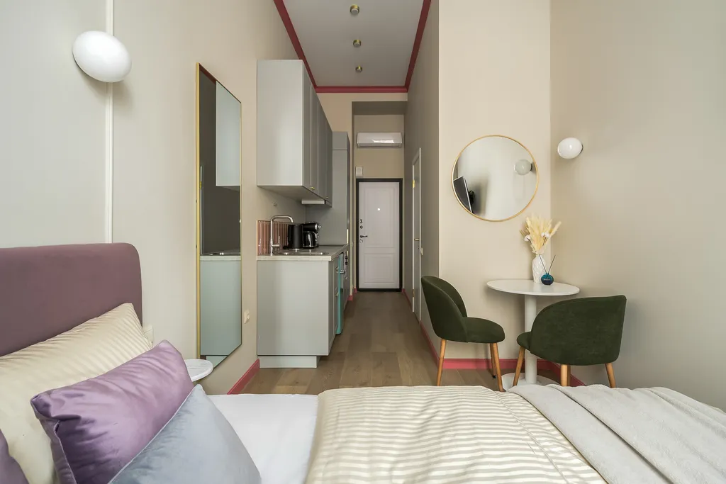 Квартира Квартира Уютная студия с кондиционером — Санкт-Петербург