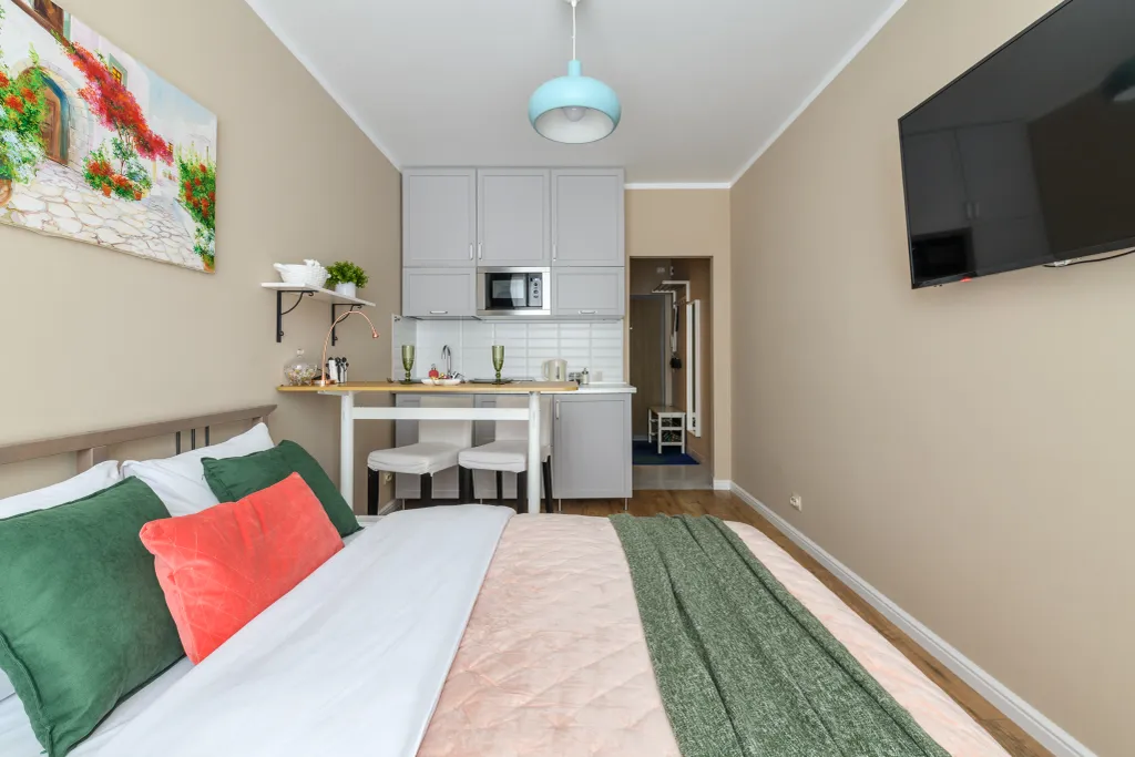 Студия с видом на сосны в Зеленогорске, закрытая территория