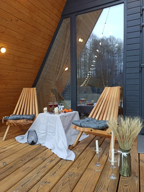 Сканди люкс, дом с камином и видом на лес. LESNOVO