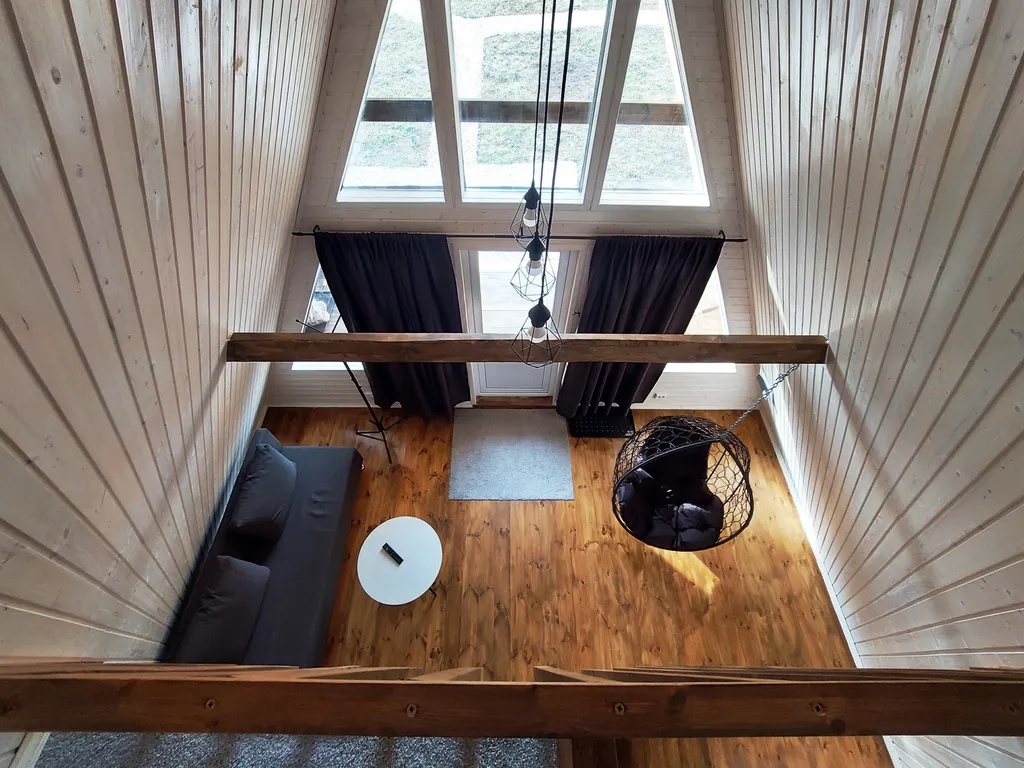 Шале с верандой на горнолыжном склоне