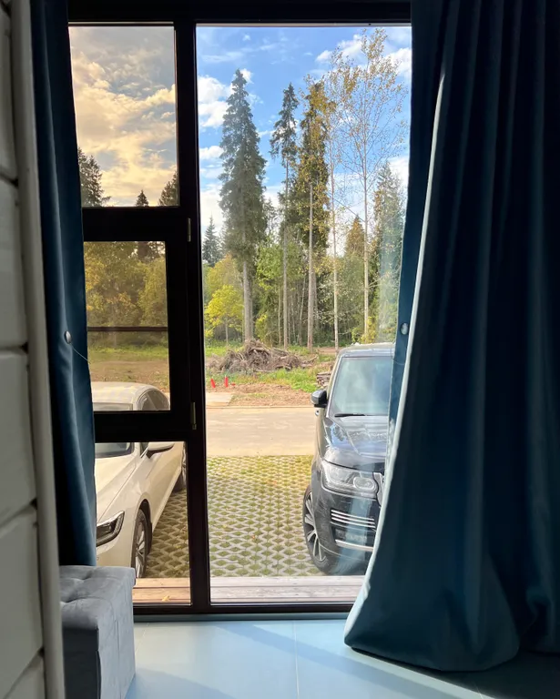 Уютный дом A-Frame в лесу