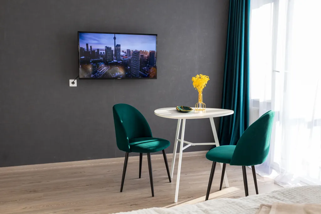 Уютнaя совремeнная cтильная квартира-студия в ЖК Артнова