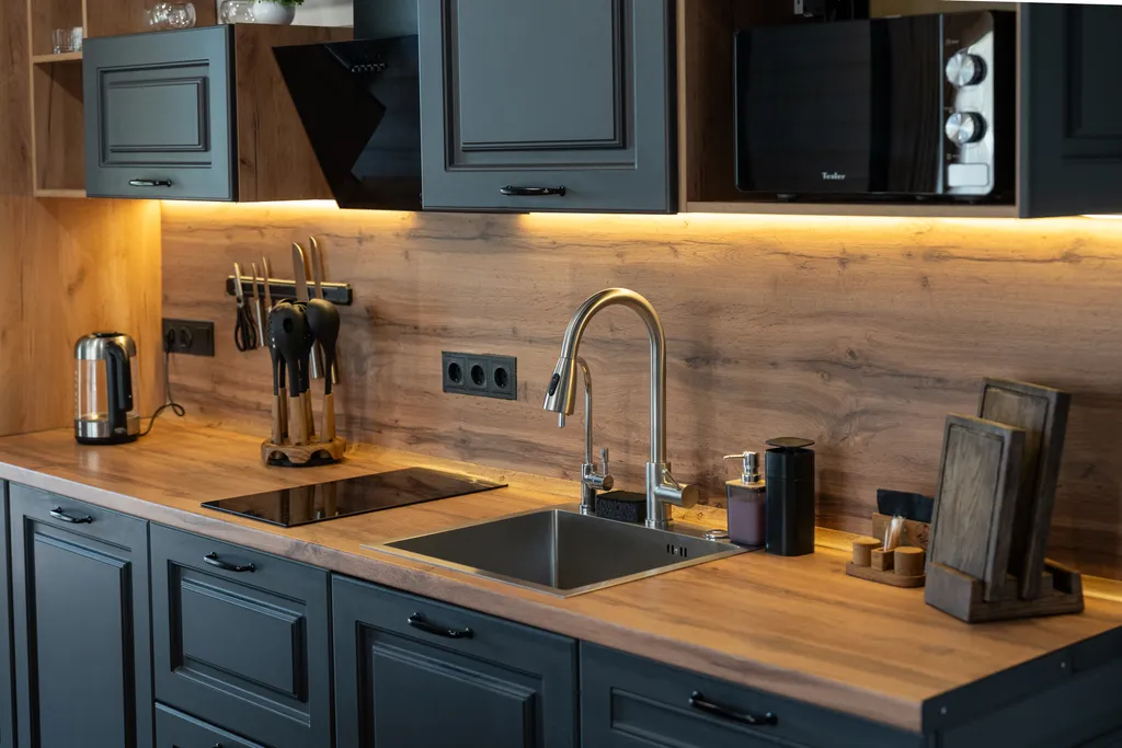 Дом с чаном и сауной у леса.