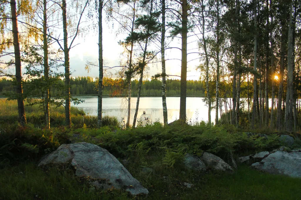 Коттедж Вилла Kolme с видом на лес и зоной барбекю — Приозерск