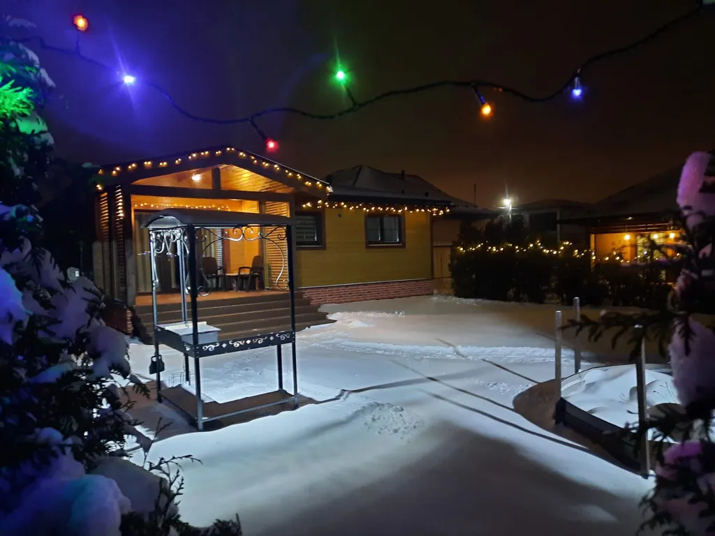 Дом с баней на дровах и камином у пяти озер