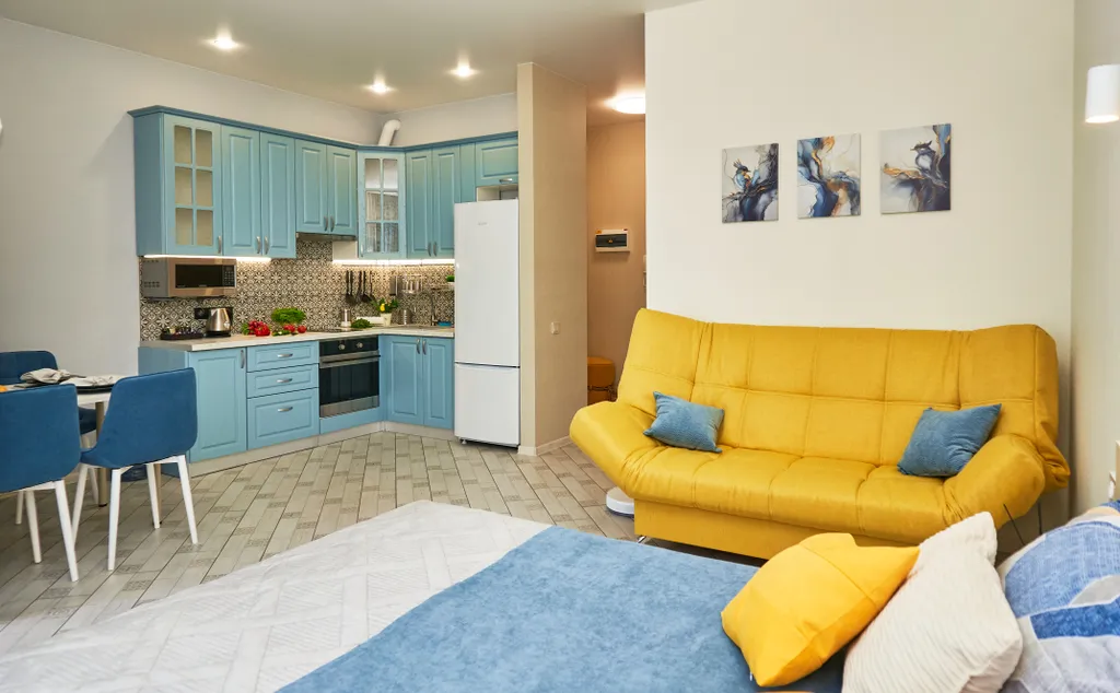 Уютная квартира-студия с потрясающим видом на море и город  в центре