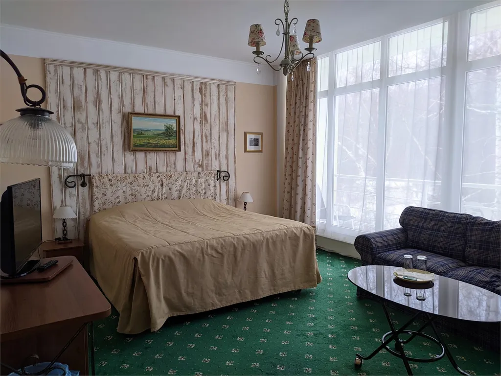 Просторный номер с 1 кроватью и балконом