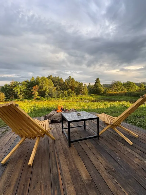 Дом с баней в лесу