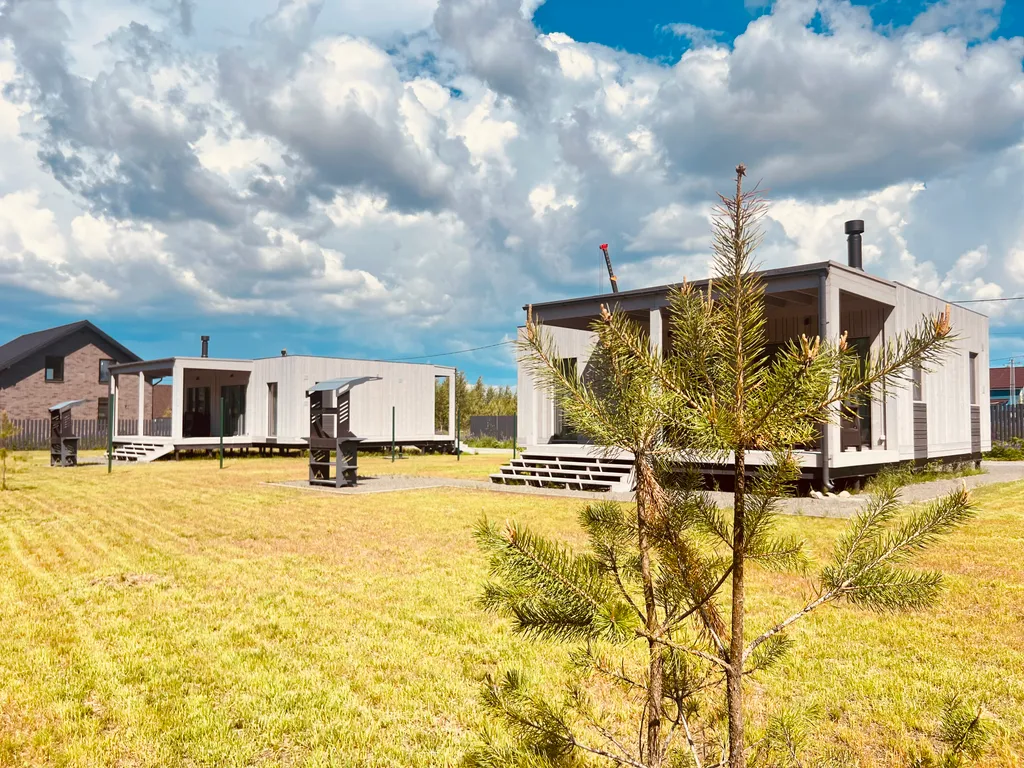 Коттедж Новый комфортабельный дом для отдыха на берегу лесного озера Маролампи — Санкт-Петербург