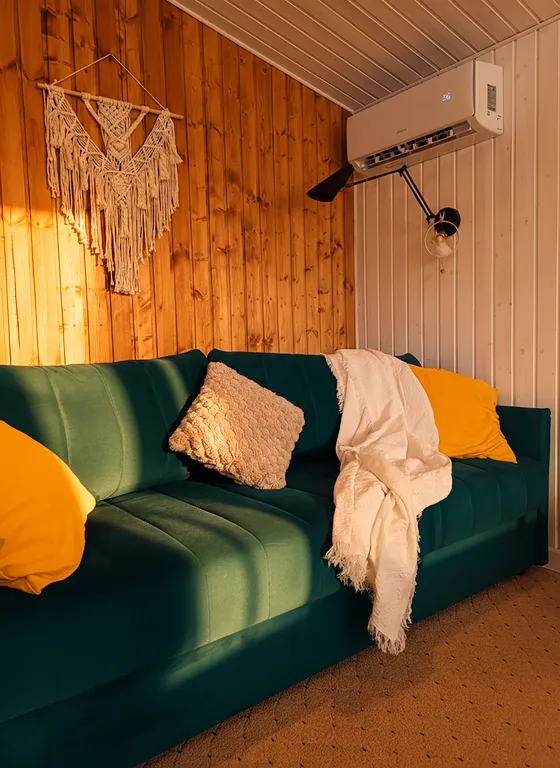 Уединённый домик с баней и горячей купелью под открытым небом