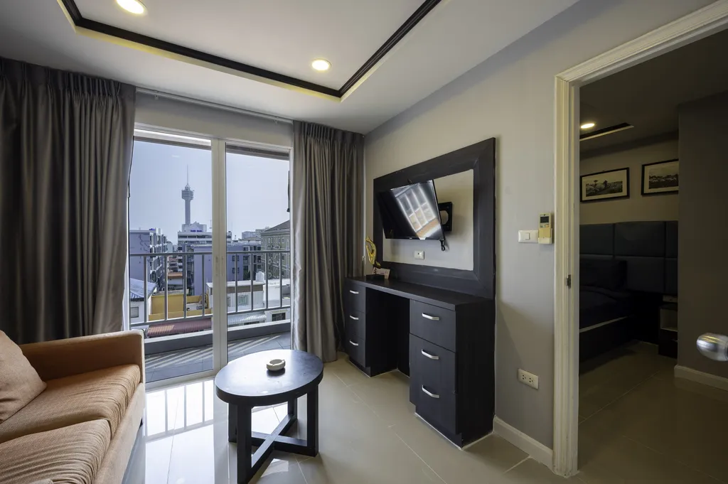 Квартира с одной спальней видом на город