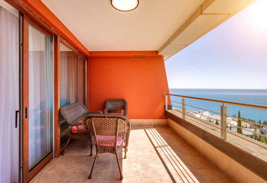 Одна спальня и гостиная, вид на море