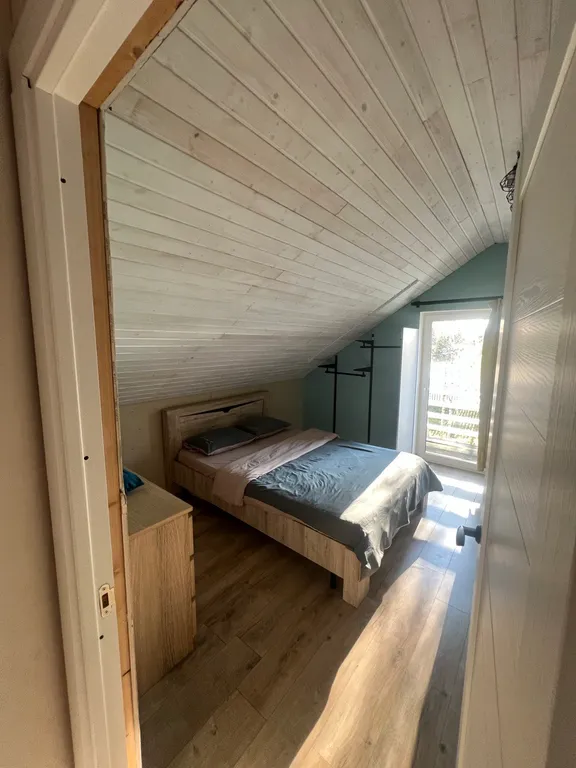 Дом с березовым лесом на участке