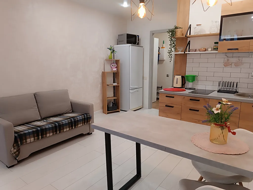 Красивая-студия с видом на фонтаны