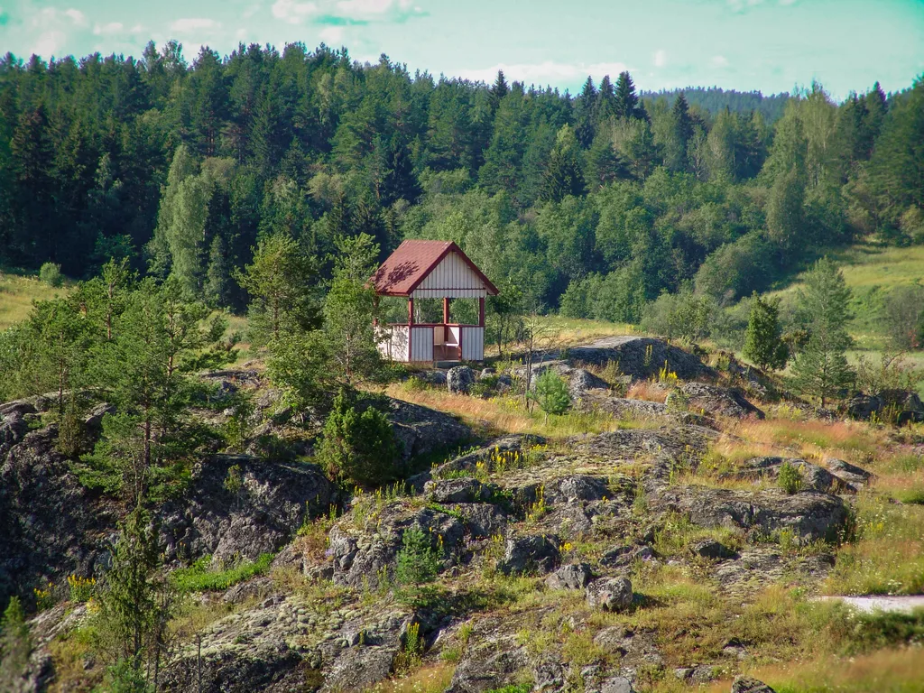 Домик с сауной и мангалом