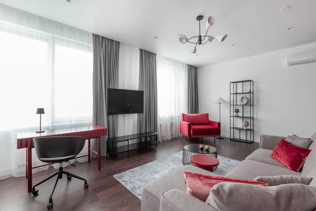 Квартира Новая квартира Бургунди Сьют с дизайнерским интерьером — Москва