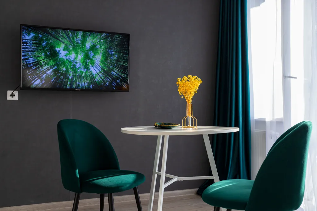 Уютнaя совремeнная cтильная квартира-студия в ЖК Артнова