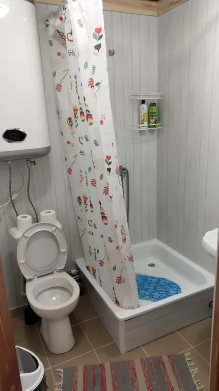 Уютный домик у озера с балконом