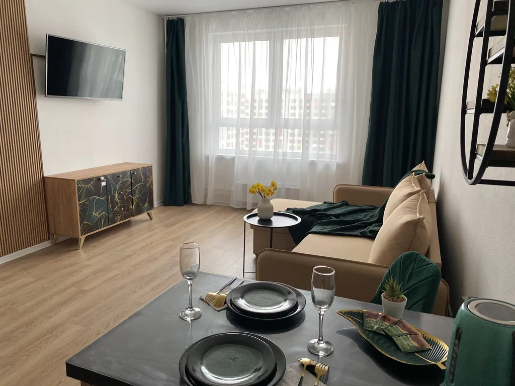 Квартира Квартира Стильная евродвушка у аквапарка — Ярославль