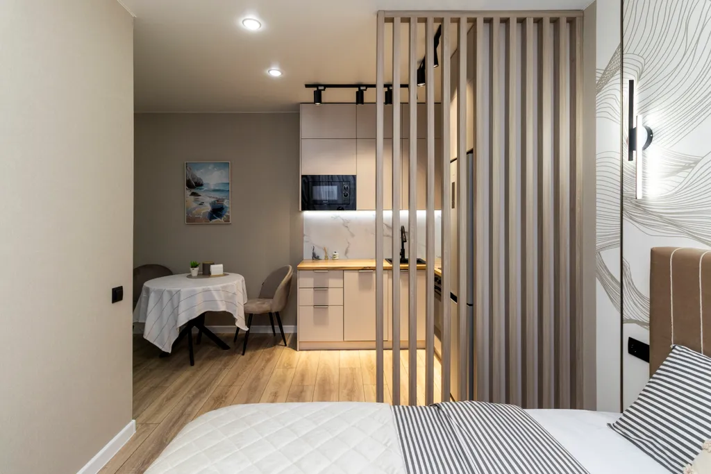 Квартира-студия с дизайнерским ремонтом в новом доме