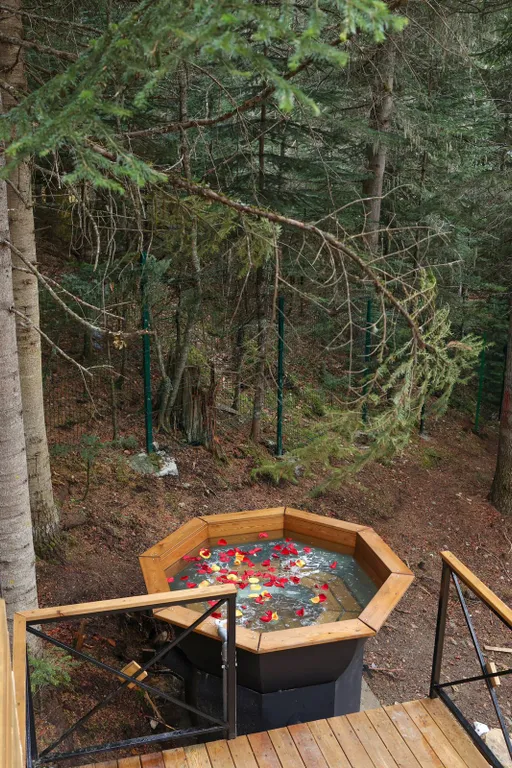 Коттедж relax с чаном и видом на хвойный лес