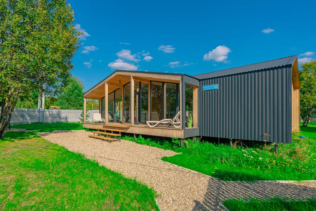 Светлый дом с панорамной гостиной