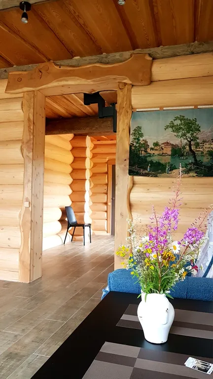 Большой дом с камином и террасой