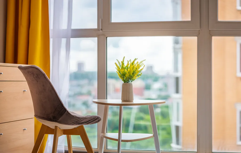 Просторная на заливе с панорамными окнами, кондиционер, 2 TV