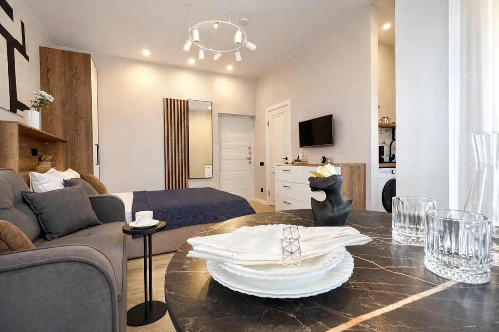 Квартира Квартира Лофт студия с балконом и видом на море и горы — Лазаревское