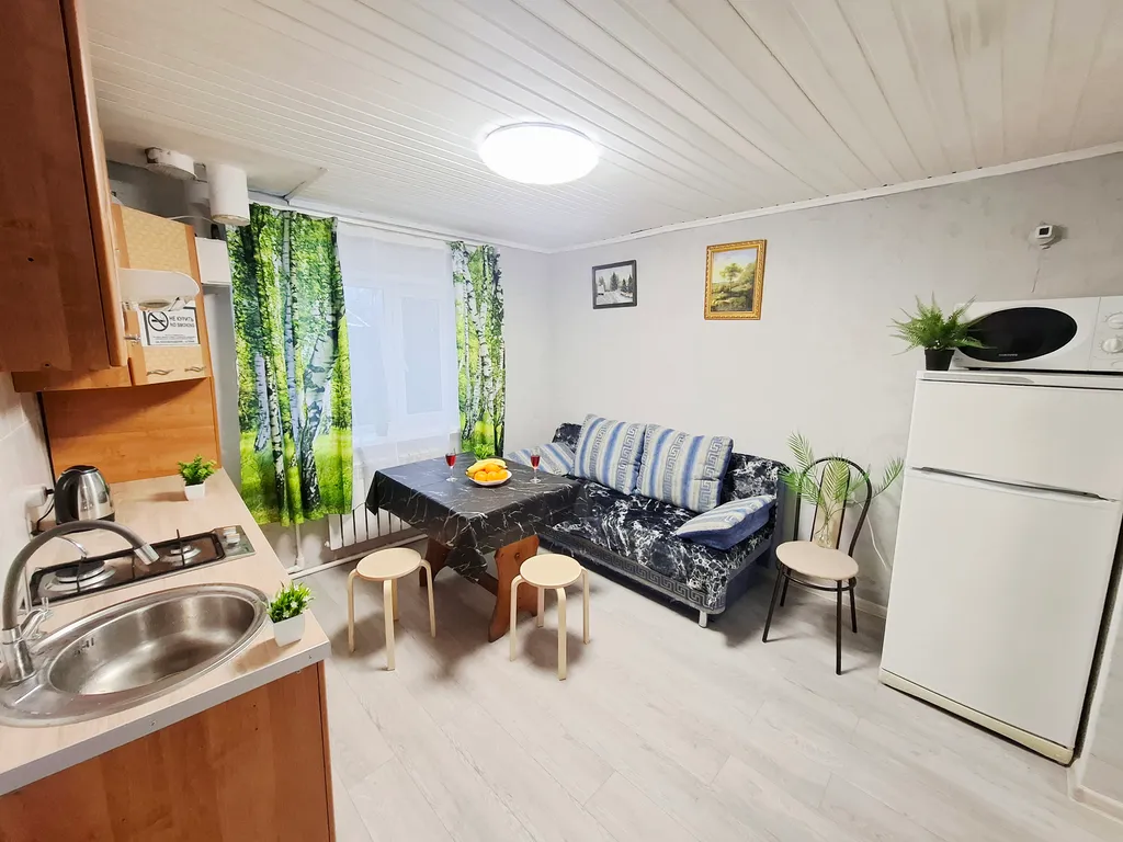 Квартира евро 2-комнатная расположена в части жилого деревенского дом