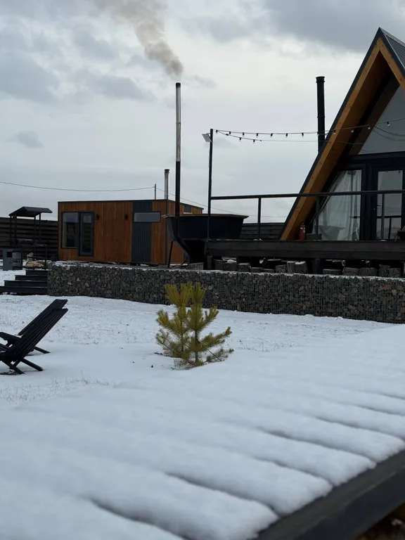 Уютный домик за городом с баней и горячим чаном