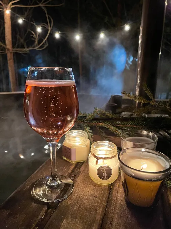 Гостевой домик A-frame в сосновом лесу