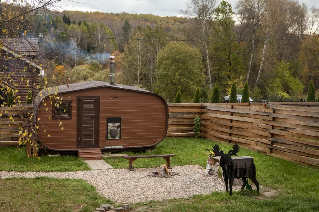 Барнхаус ВЕСНА с камином и баней