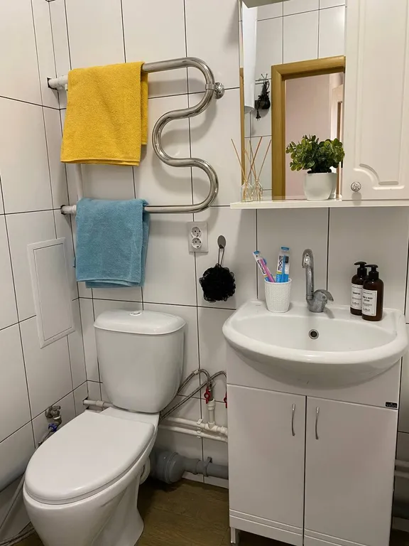 Уютная квартира с ортопедическим матрасом и панорамным балконом