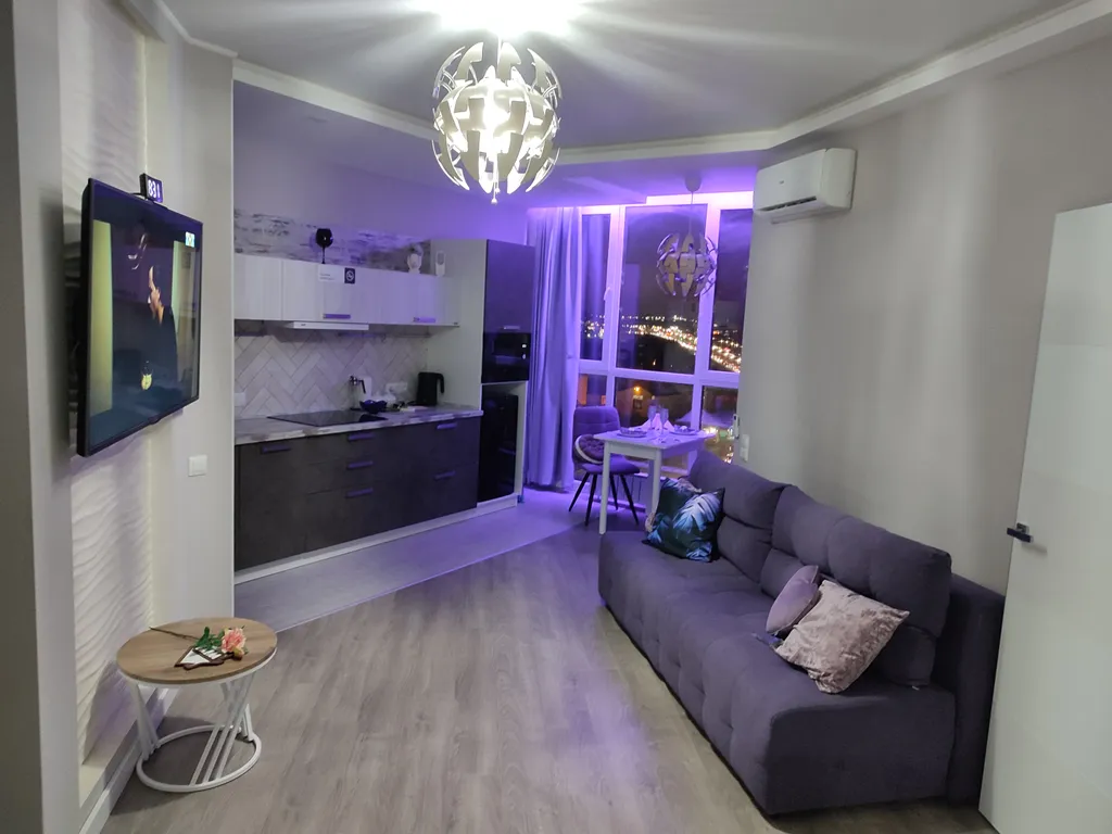 Дизайнерская 1-комнатная квартира с видом на город и парк