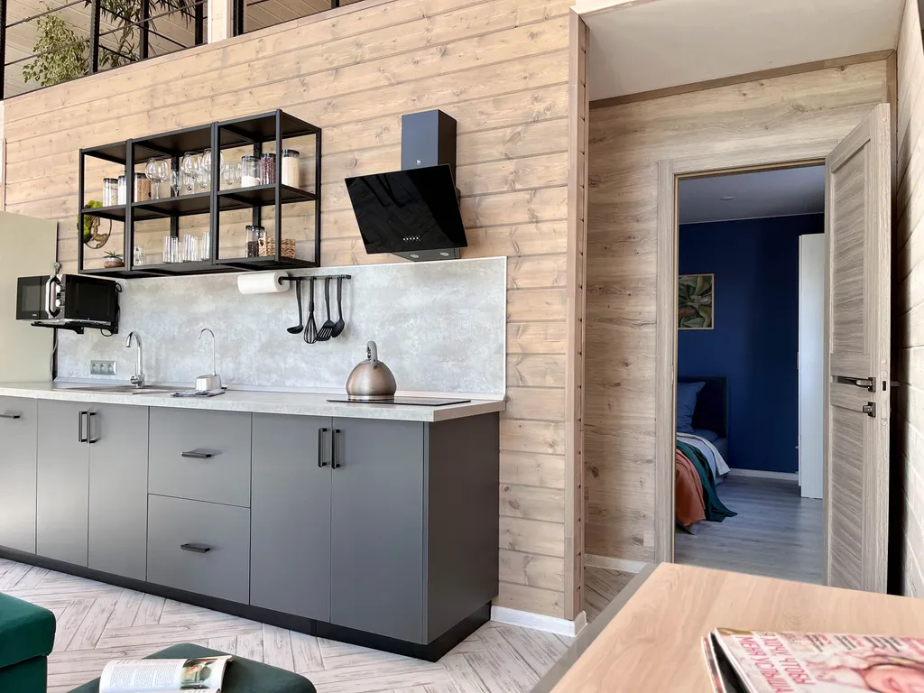 Дом отдыха барнхаус у Волги с баней и банным чаном