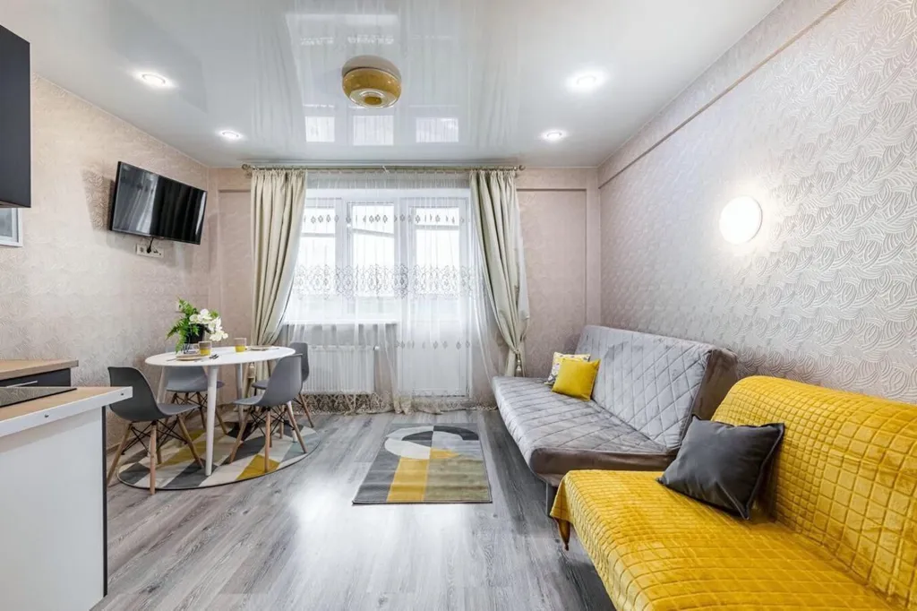 Квартира Стильная студия в новом ЖК с кондиционером — аренда посуточно в Казань