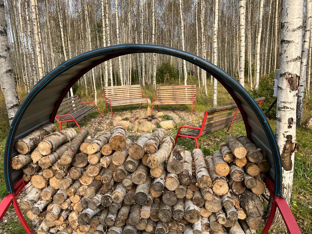 Уютный A-Frame в лесном массиве на берегу реки