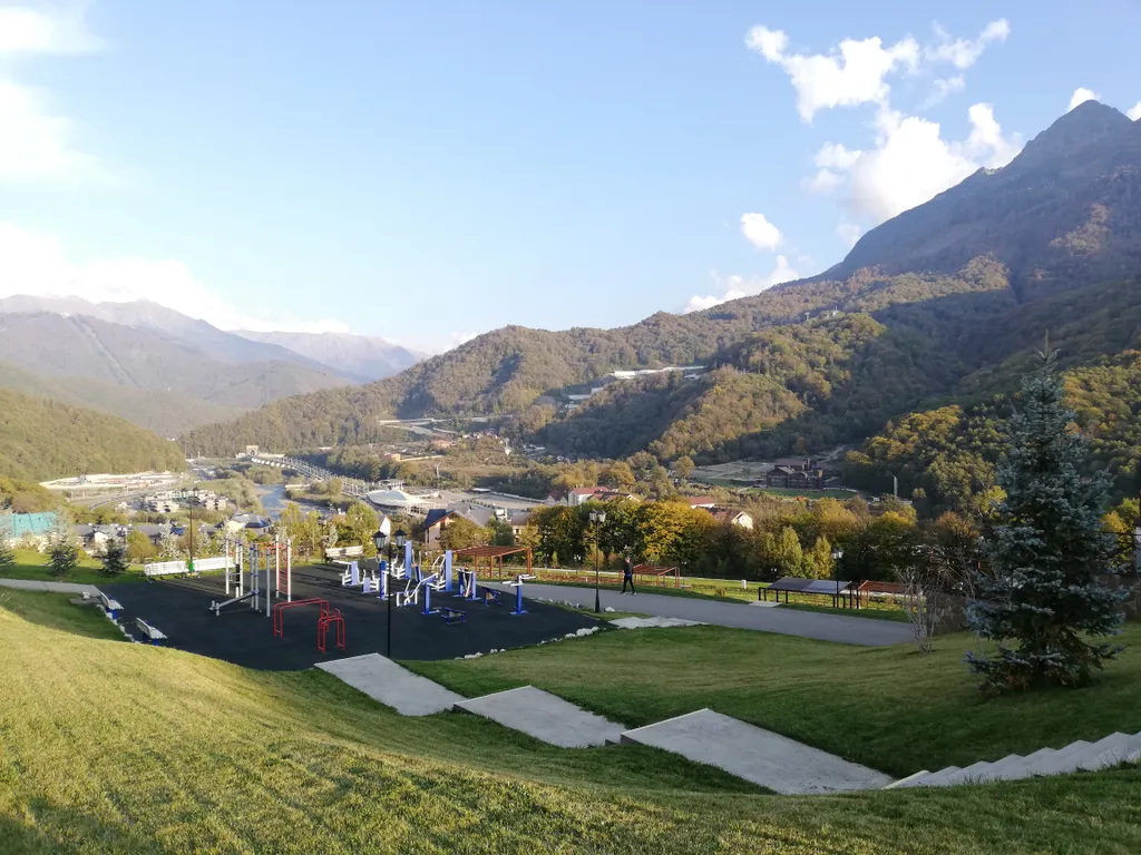 Студия с прекрасным видом на горы