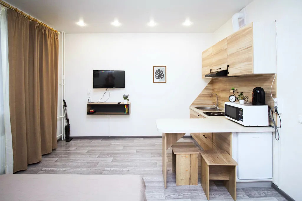 Современная студия с видом на Набережную рядом с Археопарком