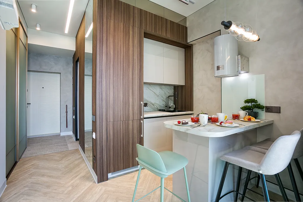 Студия с террасой и видом на море в скай плаза 3