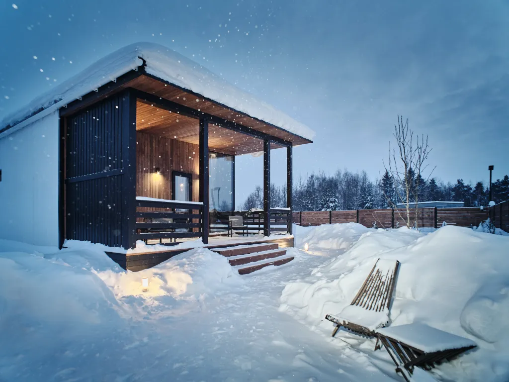 Уютный нoвый дом с сауной у горнолыжного склона "Морошка"