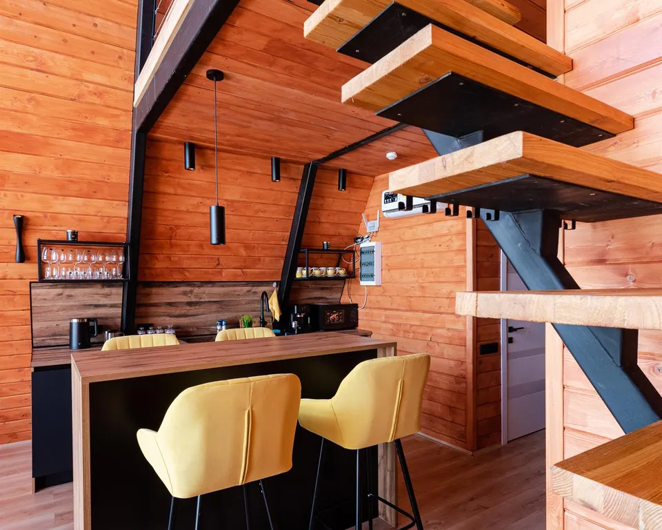 Треугольный дом А-фрейм рица