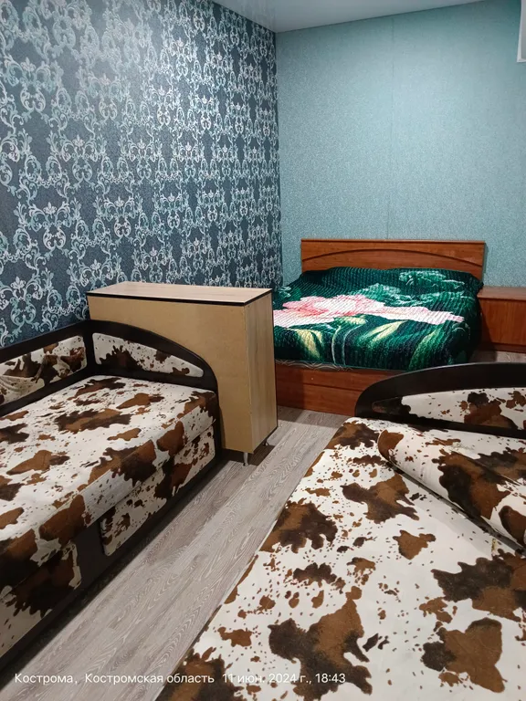 Двухкомнатная у Волги, 6 раздельных спальных мест