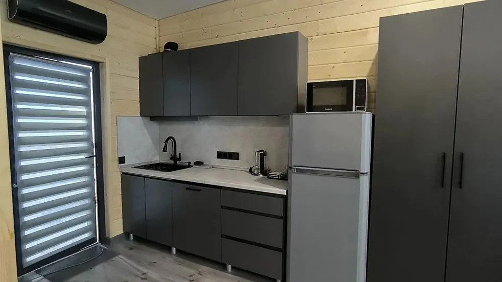 Дом Трио 16 с шикарным видом на реку Архыз (тариф без бани и бассейна)