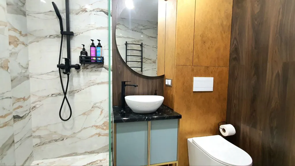 Уютная дизайнерская квартира с прекрасным видом из окна