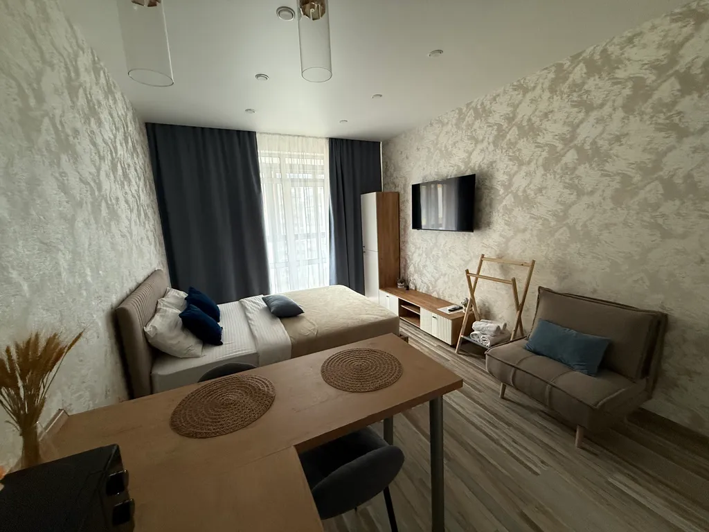 Студия с дизайнерским ремонтом в ЖК Прокшино Нежность