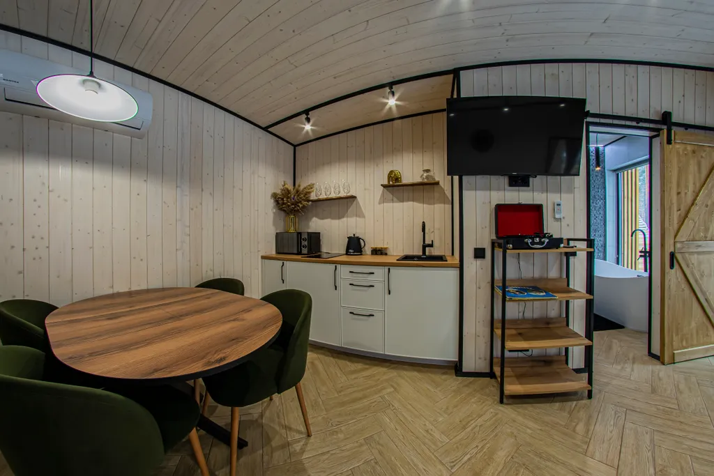 Вилла в Сосновом лесу с чаном и баней