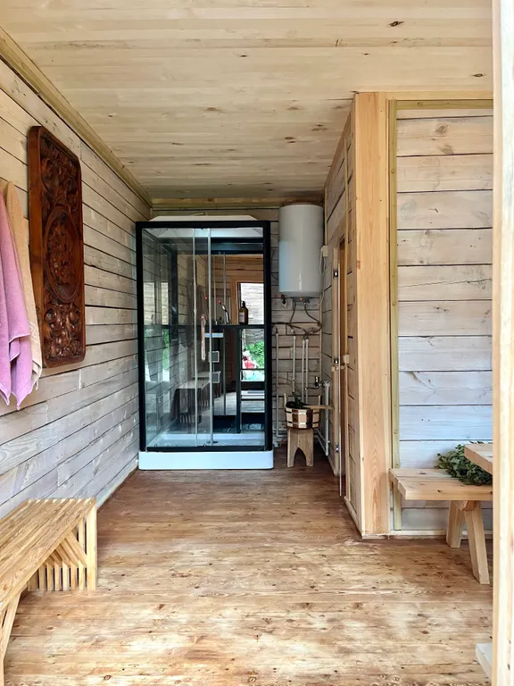 Уютный домик с баней 100'